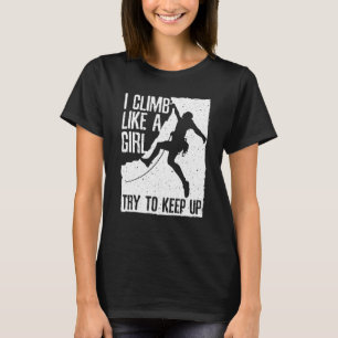 Camiseta Design De Escalada legal Para Meninas Femininas