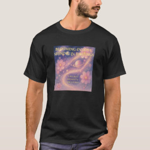 Camiseta Design de Espaço Arte de Cura Estrelas e Luzes Cos