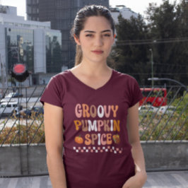 Camiseta Design de Especiarias de Abóbora de outono do outo