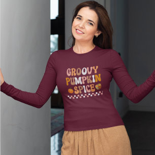 Camiseta Design de Especiarias de Abóbora de outono do outo