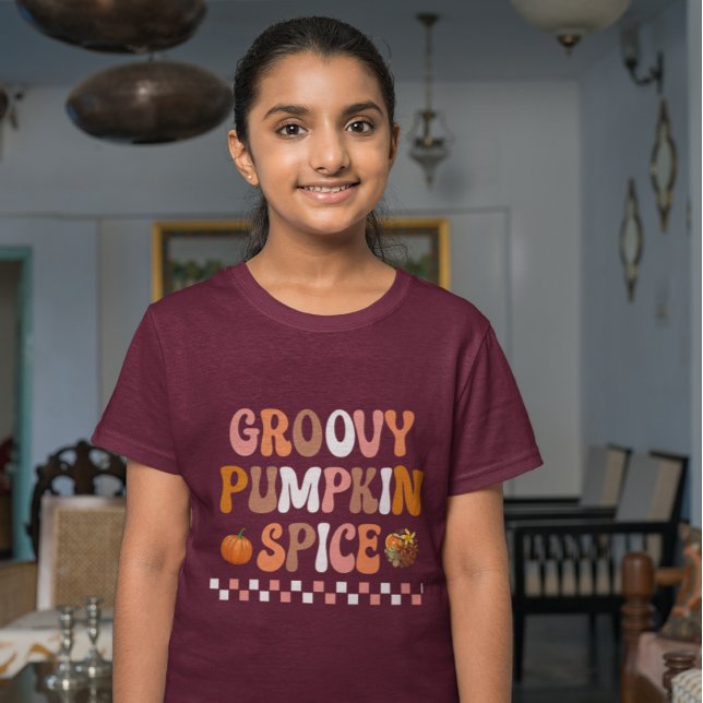 Camiseta Design de Especiarias de Abóbora de outono do outo (Criador carregado)