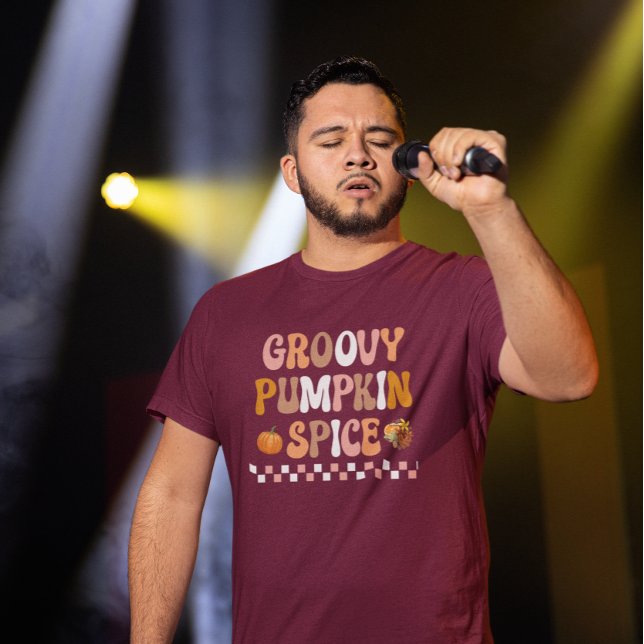 Camiseta Design de Especiarias de Abóbora de outono do outo (Criador carregado)