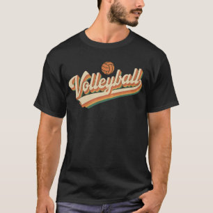Camiseta Design de Esportes de Voleibol Retro