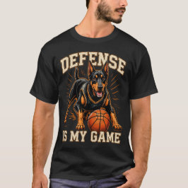 Camiseta Design de Esportes Vintage de Basquete de Doberman