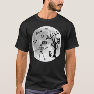 Camiseta design de esqueleto de morcego de halloween 2023