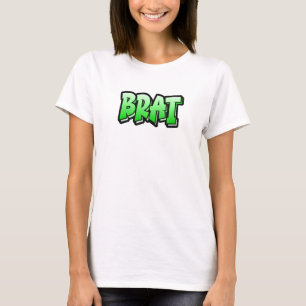 Camiseta Design de Estilo de Grafite de Brat que Diz Brat 1
