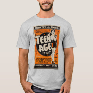 Camiseta Design de estilo de pôster de filme retrô “Adolesc