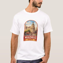 Design de estilo de pôster de viagem Vintage Madri