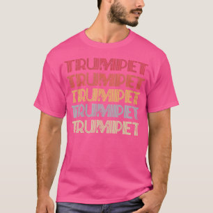 Camiseta Design De Estilo De Retorno De Trompete