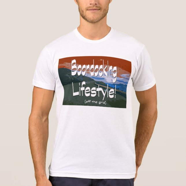 Camiseta Design de estilo de vida de boondocking (Frente)