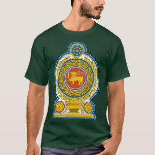 Camiseta Design de Estilo de Vintagem do Sri Lanka