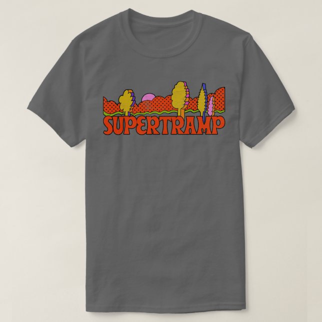 Camiseta Design de Estilo Retroativo Original Supertramp (Frente do Design)