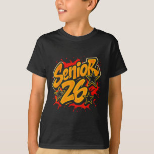Camiseta Design de estrela de grafite amarelo Senior 2026 p