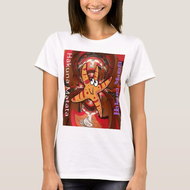 Camiseta Design de Estrela do Mar Hakuna Matata (Frente)