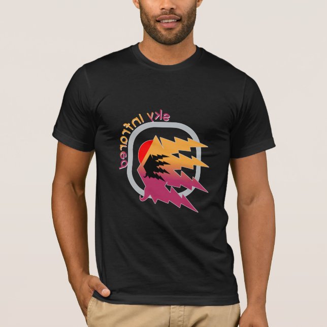 Camiseta Design de Explosão de Relâmpago Interior no Céu –  (Frente)