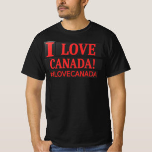 Camiseta Design de Expressão Bestial "#ILOVECANADA". Compra