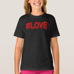 Camiseta Design de Expressão de Corte "#LOVE". Comprar Agor