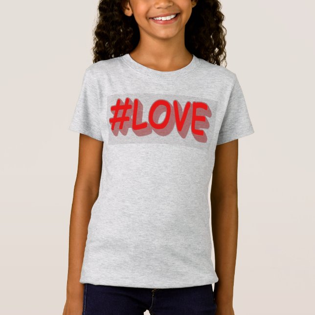 Camiseta Design de Expressão de Corte "#LOVE". Comprar Agor (Frente)