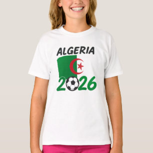 Camiseta Design de Fã de Futebol da Argélia 2026 com Estrel