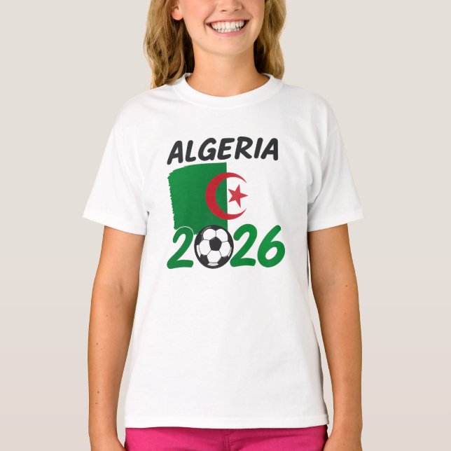 Camiseta Design de Fã de Futebol da Argélia 2026 com Estrel (Frente)