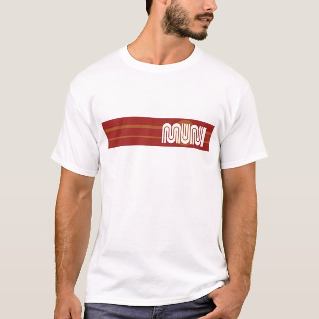 Camiseta design de faixa do San Francisco Muni (Frente)