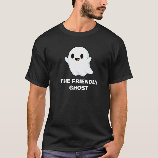 Camiseta design de fantasma assustador fofo (Frente)