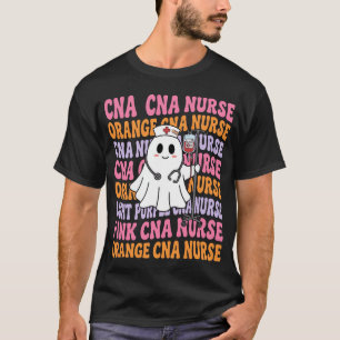 Camiseta Design de Fantasma de Enfermeira CNA de Halloween