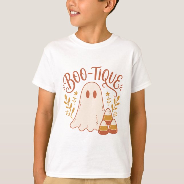 Camiseta Design de Fantasma Fofo Boo-tique (Frente)