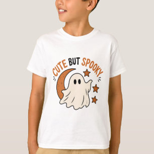 Camiseta Design de Fantasma Fofo Mas Assustador