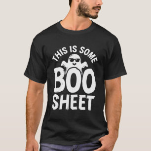 Camiseta Design de Fantasma Folha Boo Halloween Engraçado_1