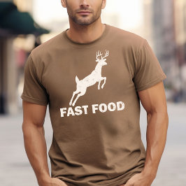 Camiseta Design de Fast Food com Imagem de um Cervo