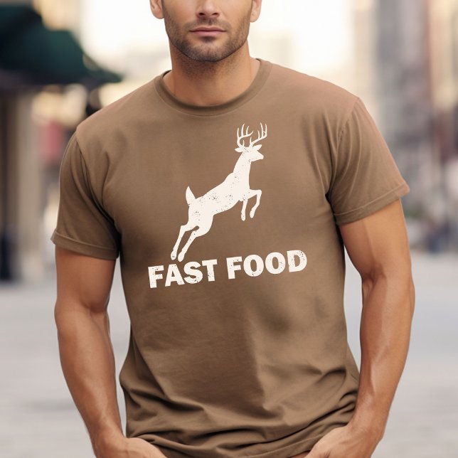 Camiseta Design de Fast Food com Imagem de um Cervo (Criador carregado)