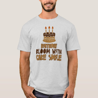 Camiseta Design de Felicidade de Bolo de Aniversário