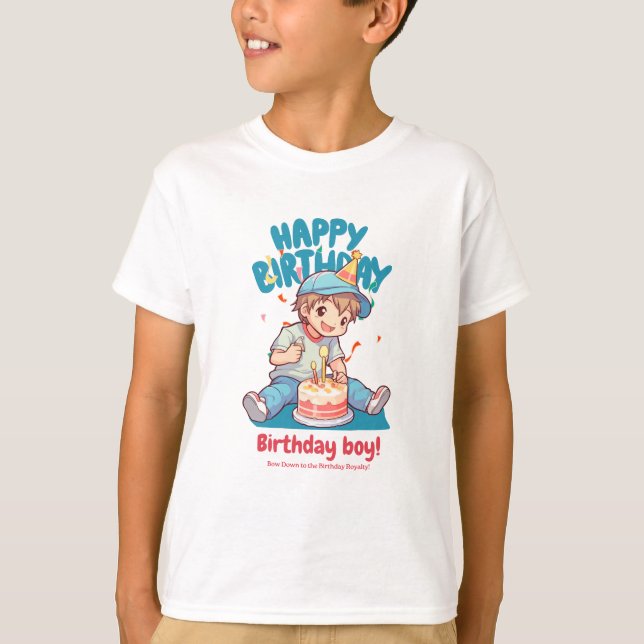 Camiseta design de feliz aniversário do T-Shirt (Frente)