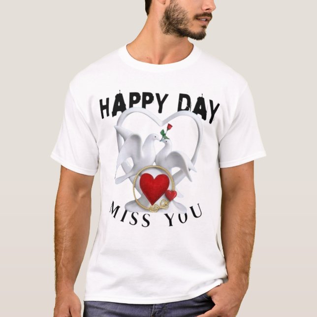 Camiseta "Design de Feliz Dia de Celebração (Frente)