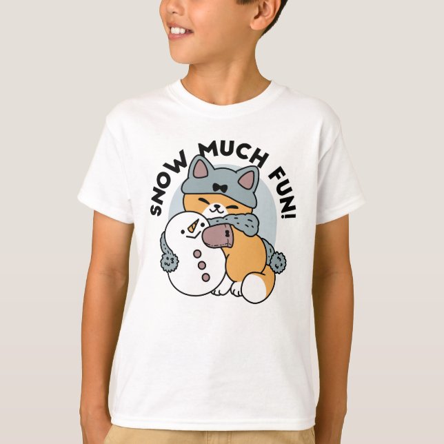 Camiseta Design de Feriado de Inverno de Gato Muito Diverti (Frente)