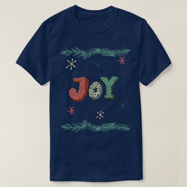 Camiseta Design de Feriado de Joy Retro (Frente do Design)