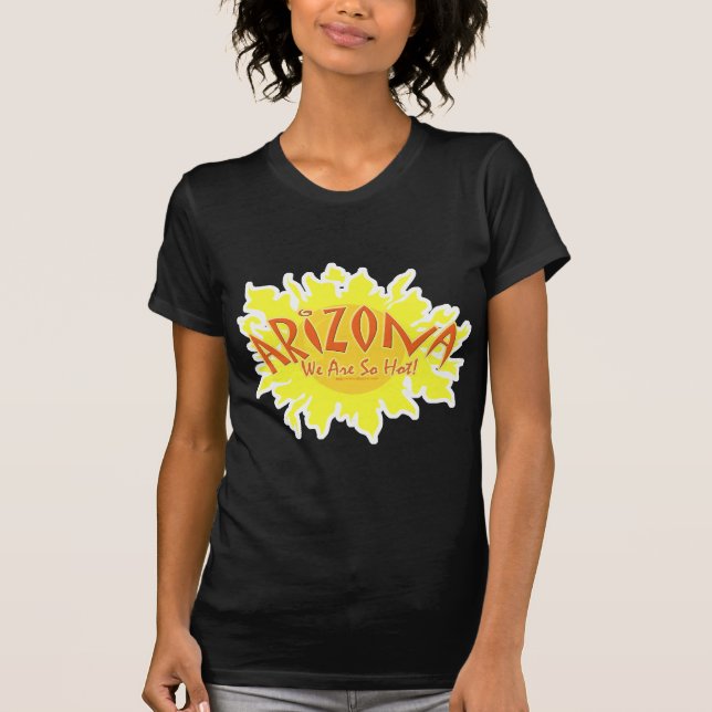 Camiseta Design de Férias de Cartoon de Arizona Quente (Frente)