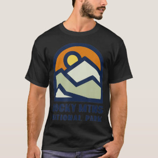 Camiseta Design de Férias Familiares Montanhas Rochosas Ret