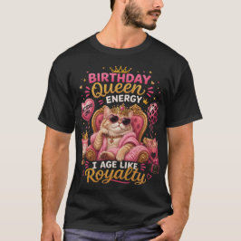 Camiseta Design de Festa de Aniversário da Rainha Gata Coro
