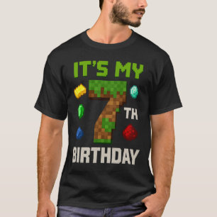 Camiseta Design de festa de aniversário infantil gamer níve