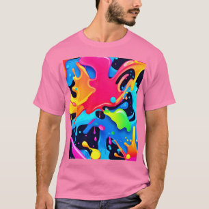 Camiseta Design de festa de pintura vibrante