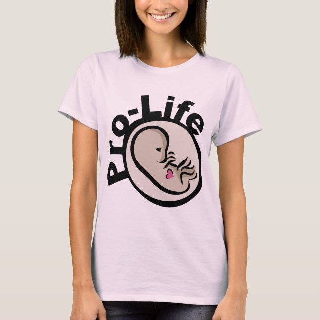 Camiseta Design de Feto Pro-Life (Frente)