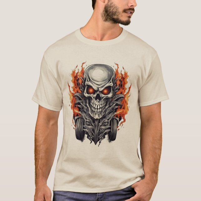 Camiseta Design de Fiery Negrito para Horror e Estilo de Bi (Frente)