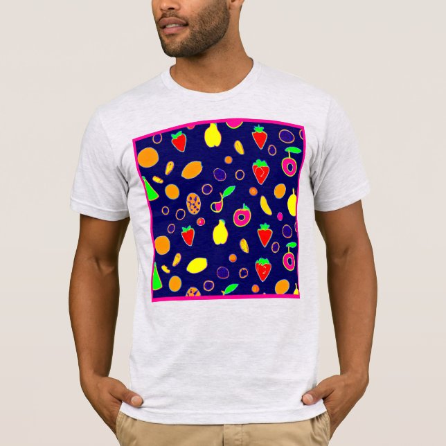 Camiseta Design de Fiesta de Fruta elétrica (Frente)