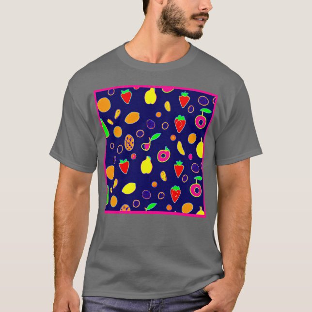 Camiseta Design de Fiesta de Fruta elétrica (Frente)
