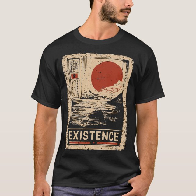 Camiseta Design de Filosofia de Paisagem Zen Existencial (Frente)