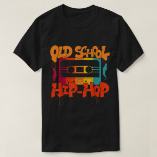 Camiseta Design de Fita Cassete de Hip Hop Old School