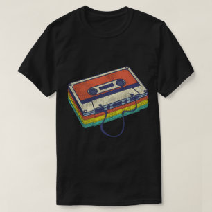 Camiseta Design de Fita Cassete Retrô