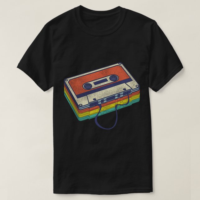 Camiseta Design de Fita Cassete Retrô (Frente do Design)